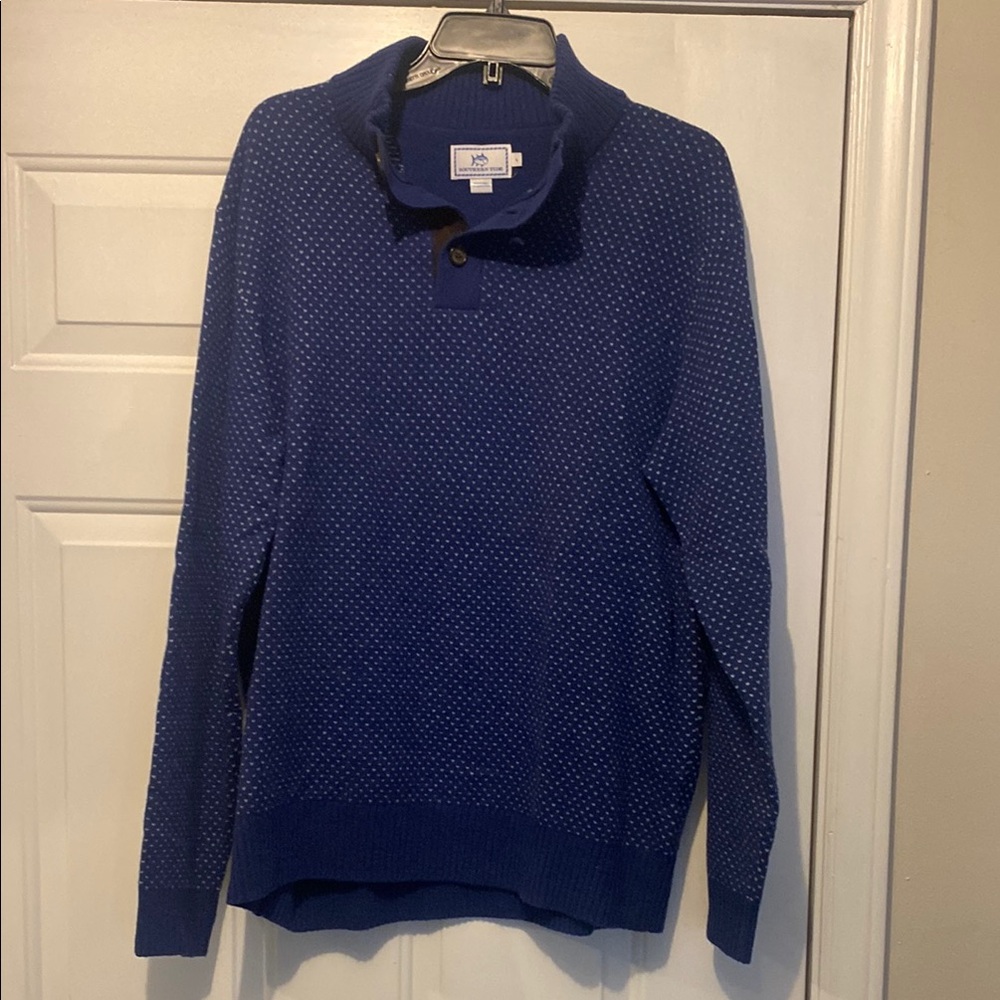 Southern Tide Blue Zip Up Sweater